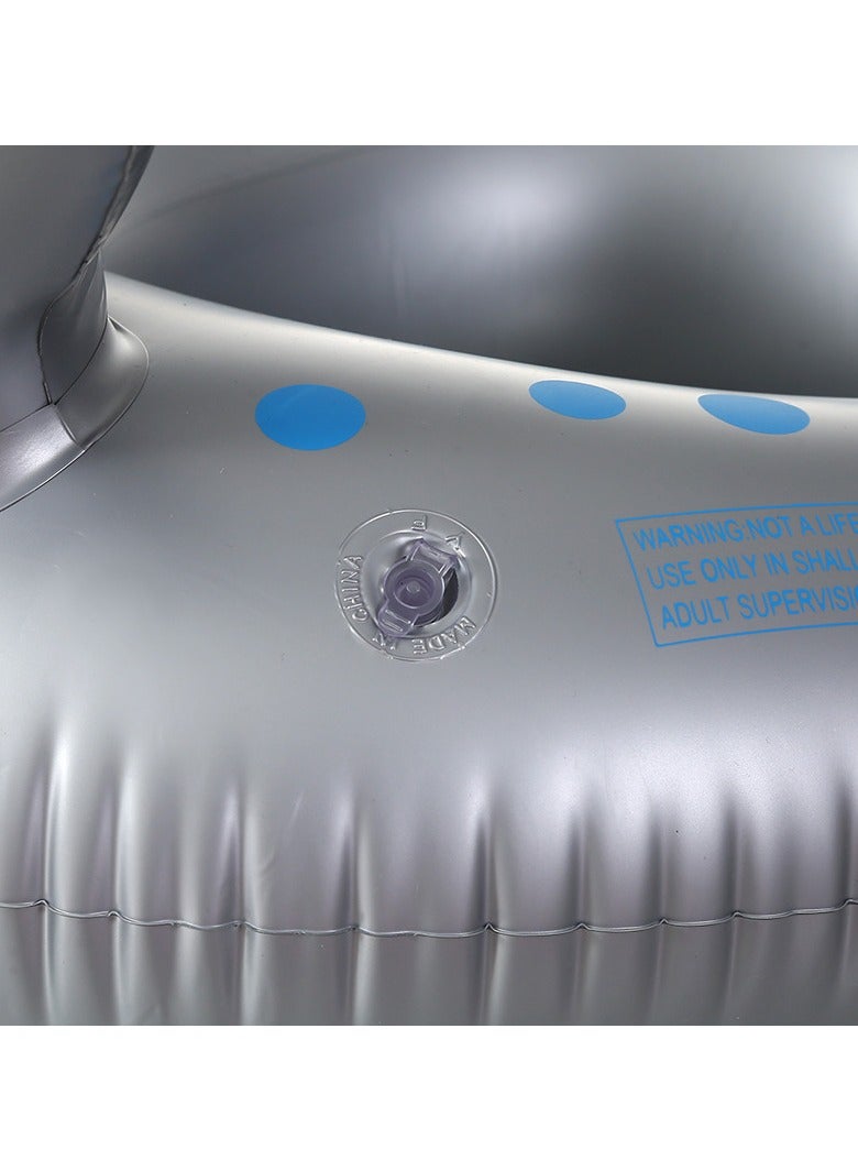 Goolsky 1pc Swim Ring Shark Inflatable Ride On Pool Toy Float - Rideable Blow Up Summer Beach Swimming Pool Toys - Pool Floaties Lounge for Summer - Image 4