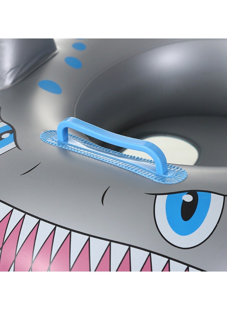 Goolsky 1pc Swim Ring Shark Inflatable Ride On Pool Toy Float - Rideable Blow Up Summer Beach Swimming Pool Toys - Pool Floaties Lounge for Summer - Image 5