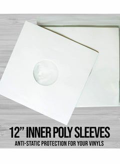 Excefore Poly Lined Paper Protective Sleeves for LP Records, 20 Pcs LP Collection Protection and Storage Inner Sleeves (80 GSM White Kraft Paper)  - Image 5