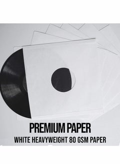 Excefore Poly Lined Paper Protective Sleeves for LP Records, 20 Pcs LP Collection Protection and Storage Inner Sleeves (80 GSM White Kraft Paper)  - Image 2