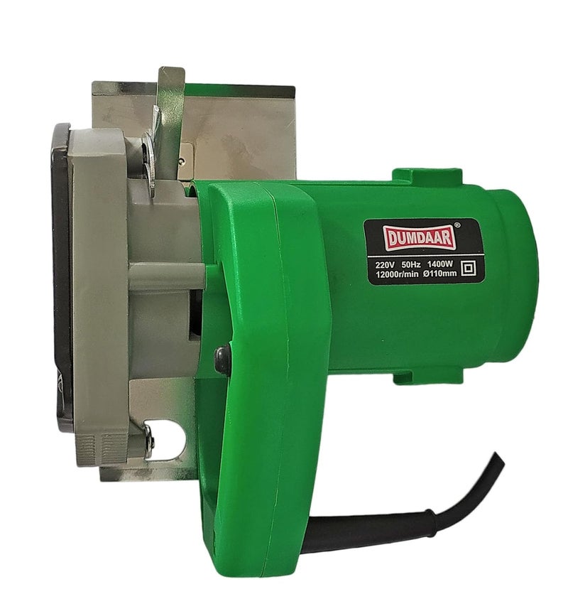 Inditrust Dumdaar Flat Wood/Marble cutting machine 1400W with 1pc Wood Cutting blade set Handheld Tile Cutter 110mm (GREEN) - Image 2