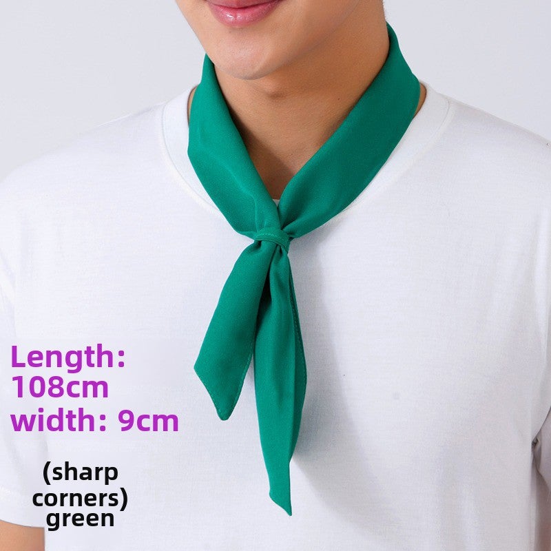 Chef Neck Scarf Sweat Towel Accessories "Green" sharp angle 