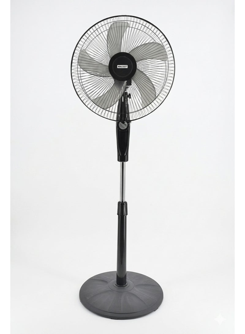 مايست مروحة عمودية Macest بـ 5 شفرات، 40 واط، 3 سرعات مع مؤقت وتشغيل صامت - موديل MC-41049- موفرة للطاقة مع قاعدة ثابتة وارتفاع قابل للتعديل لغرفة المعيشة والمكتب - Image 3