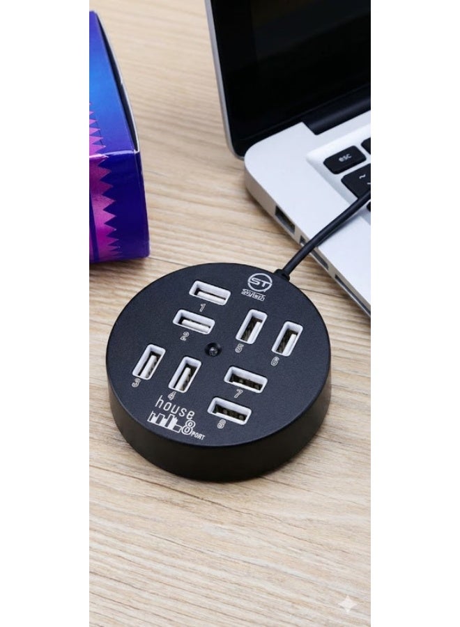 سكاي تيك "موزع USB 2.0 دائري محمول عالي السرعة بثمانية منافذ" - Image 5