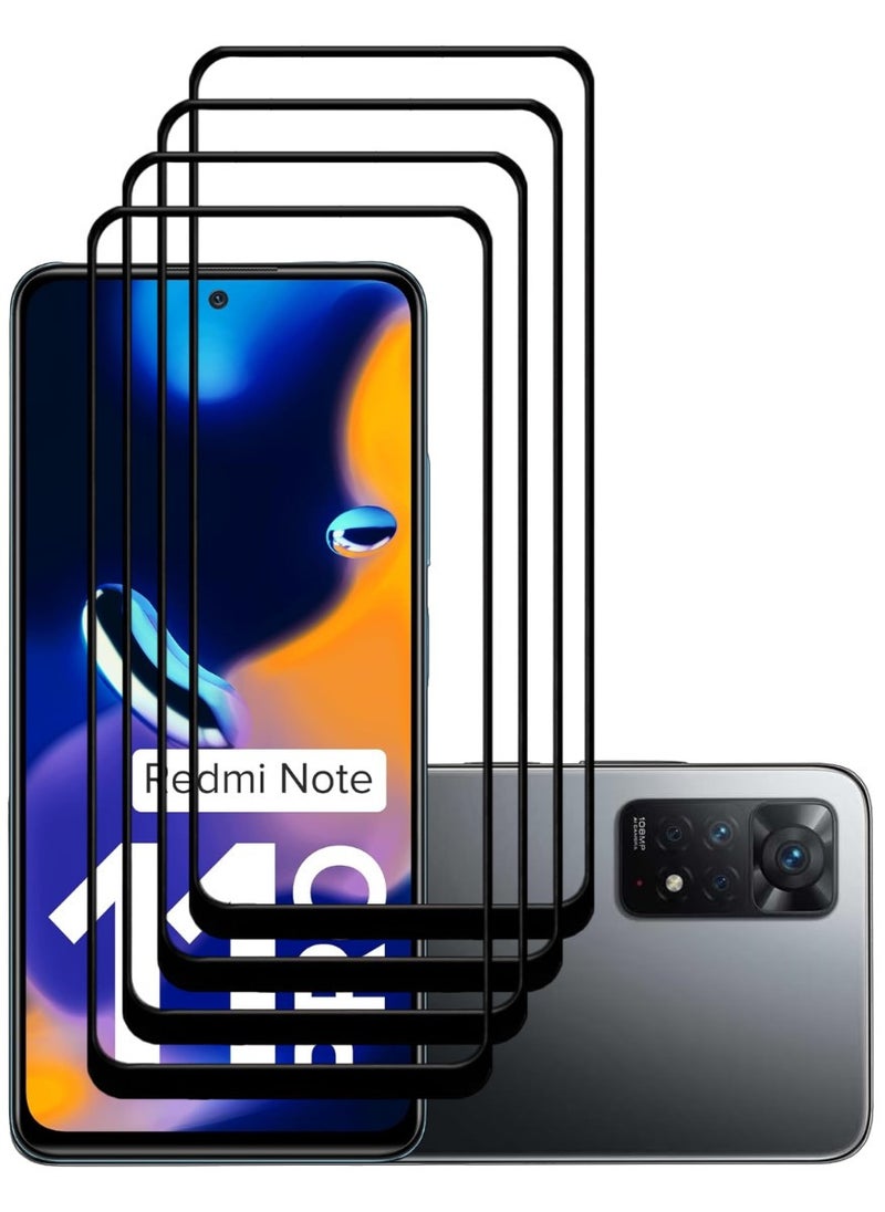 ACLIX 4 Pieces Antistatic ESD Dustproof Premium Quality High Definition Tempered Glass Screen Protector Designed For Xiaomi Redmi Note 11 Pro - Image 1