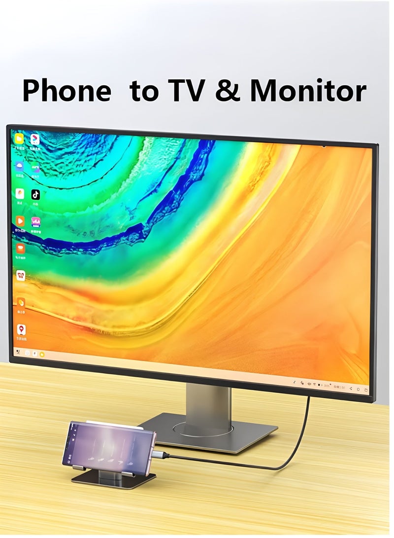 أبلينم كابل محول من النوع C إلى DP بطول 2 متر (DP 1.4، 12 بت)، مع تقنية HDR الديناميكية، متوافق مع أجهزة التلفزيون، وسلسلة iPhone 15، وiPad 10/Pro/Air/Mini، وSamsung، وMacBook Pro، وDell XPS، وHuawei P60 Pro - Image 2
