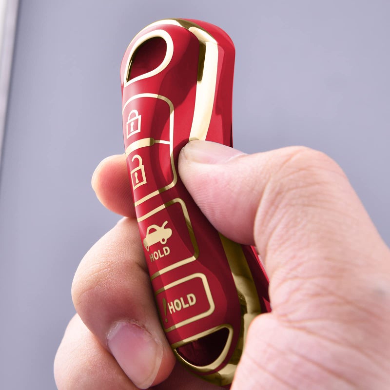 ELOHEI for Mazda Key Fob Cover Case, Compatible with Mazda 3 6 8 Miata MX5 CX3 CX4 CX5 CX7 CX9 Premium Soft TPU 360 Degree Full Protection Key Shell(Red (4 button)) - Image 5