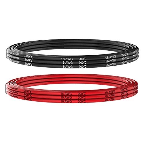 Haerkn Electrical Wire 18 AWG 18 Gauge Silicone Wire Hook Up Wire Cable 20 Feet [10 ft Black and 10 ft Red] - Soft and Flexible 150 Strands 0.08mm of Tinned Copper Wire High Temperature Resistance - Image 2