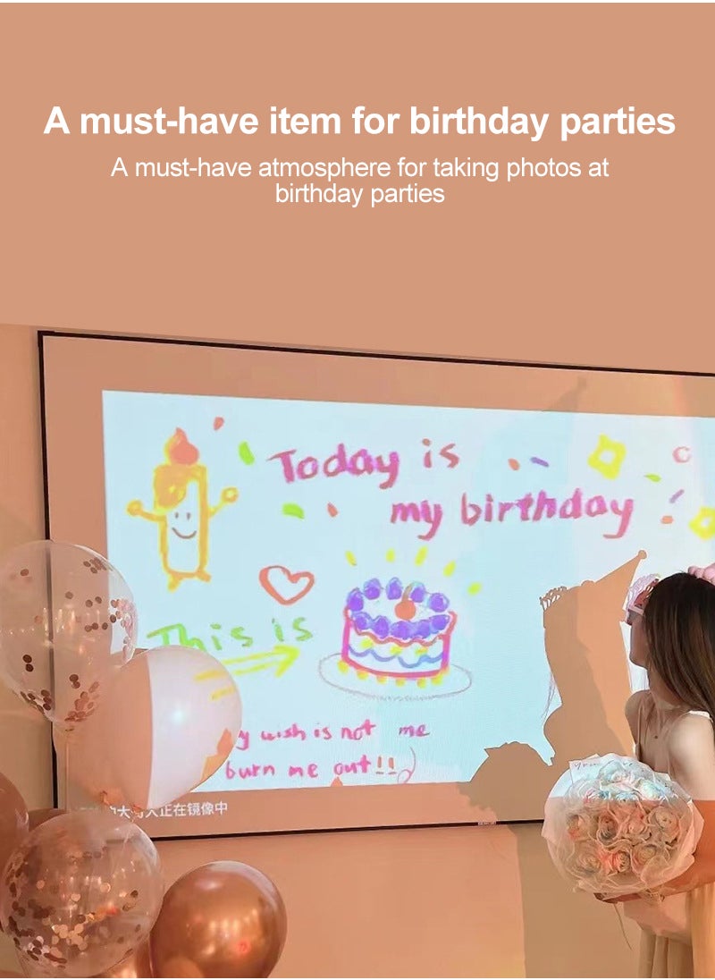 MaBaby - Happy Birthday Projection Lamp Photography Prop Projector Light  Delicate and Portable Projection, Aesthetic Decoration Night Light Projector, Photo Background Map - Image 1