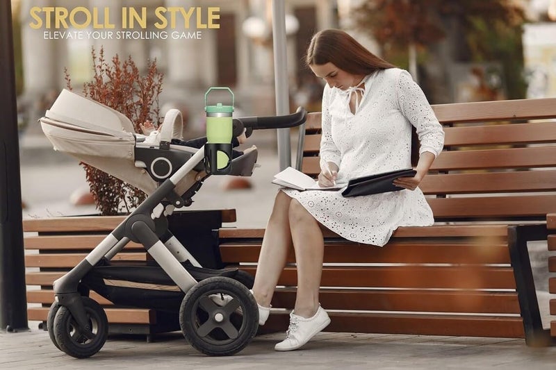 Digital Nc New Stroller Cup Holder for Stanley Quencher H20 30  40 Oz Models Also Compatible with Stanley IceFlow 20  30 Oz Models  Black - Image 4