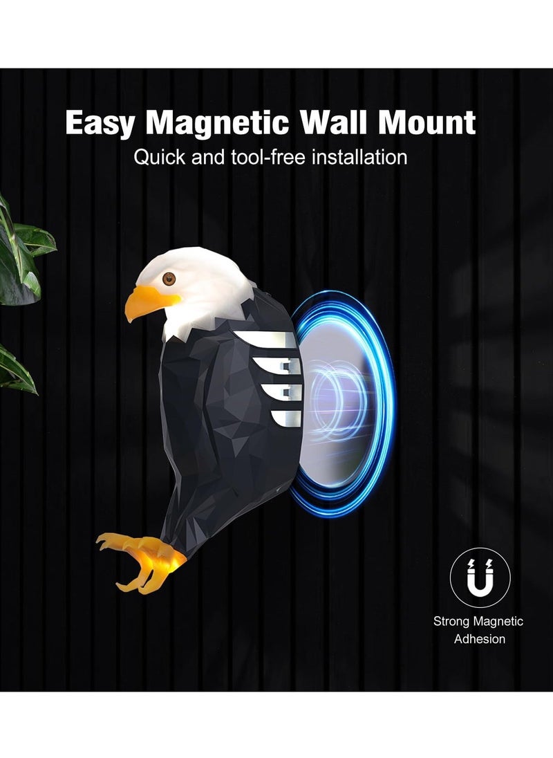 ELTRAZONE Bald Eagle Wall Light – American Eagle Night Light with Remote Control – Magnetic Wall Mounted Eagle Lamp for Bedroom, Living Room & Hallway – Battery Operated & Removable Charging Eagle Light - Image 5