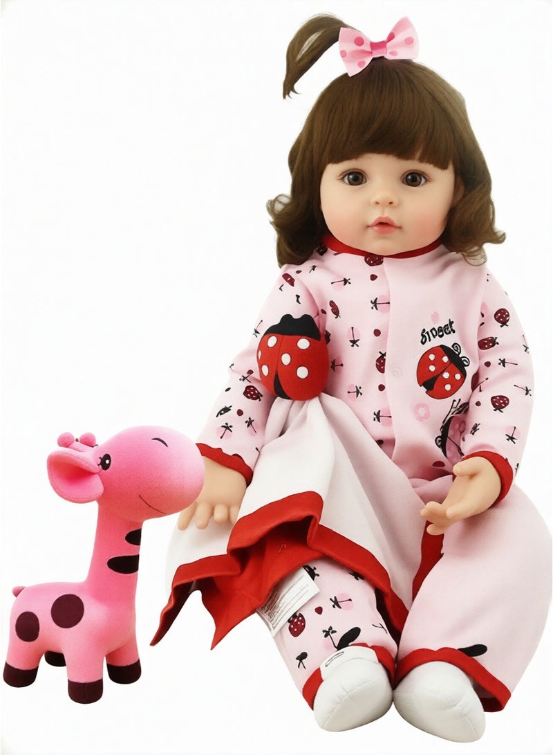بيوينتي دمية الطفل المولودة من جديد 22 بوصة واقعية دميات الطفل حديث الولادة - وزن الحياة مع بنات دمية السيليكون الناعمة مع لعبة فاخرة وملابس دمية لسن 3+ - Image 1