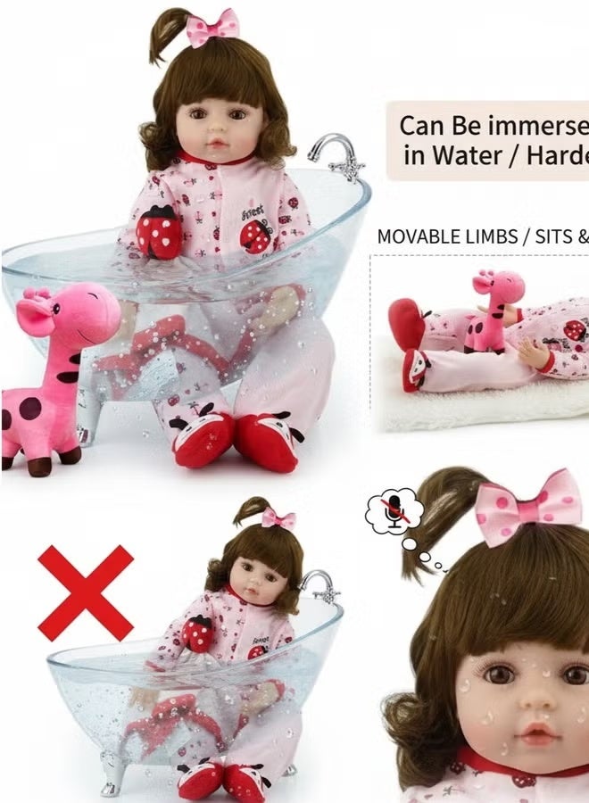 بيوينتي دمية الطفل المولودة من جديد 22 بوصة واقعية دميات الطفل حديث الولادة - وزن الحياة مع بنات دمية السيليكون الناعمة مع لعبة فاخرة وملابس دمية لسن 3+ - Image 3