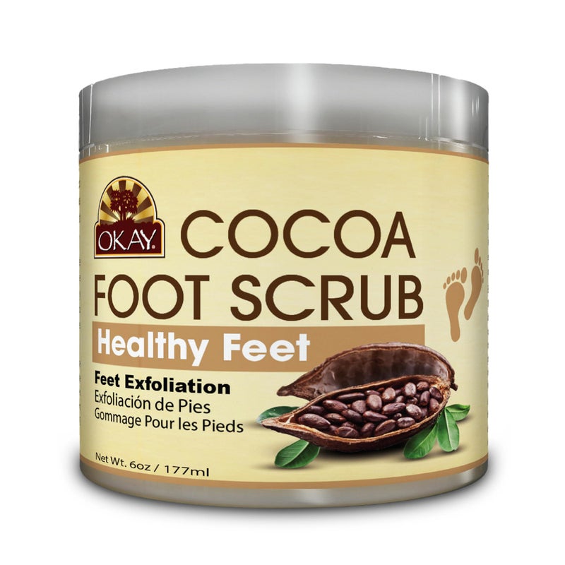 OKAY ALL NATURAL Cocoa Butter Foot Scrub 6oz  177ml