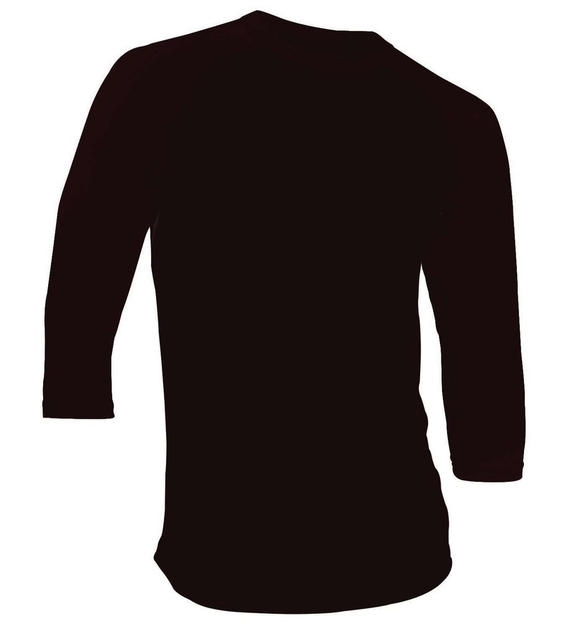 DREAM USA Men's Casual 3/4 Sleeve Baseball Tshirt Raglan Jersey Shirt Black/Black Small - Image 5