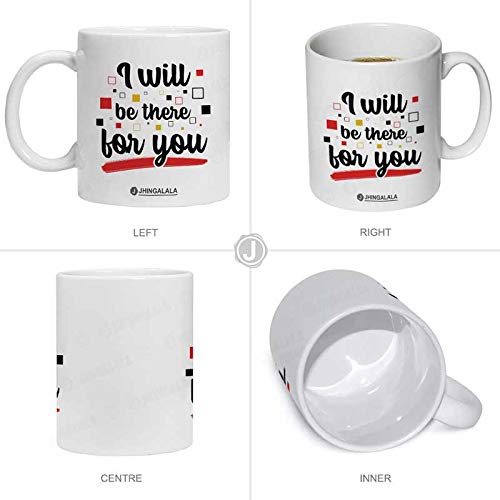 Jhingalala Jhingalala I Will Be There for You Printed Cushion Mug Key Chain Greeting Card Combo Gift Pack Birthday Gift for Wife Birthday Gift for Girlfriend Gift for Friends Gift for Friend Birthday - Image 4