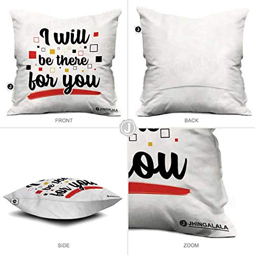 Jhingalala Jhingalala I Will Be There for You Printed Cushion Mug Key Chain Greeting Card Combo Gift Pack Birthday Gift for Wife Birthday Gift for Girlfriend Gift for Friends Gift for Friend Birthday - Image 3