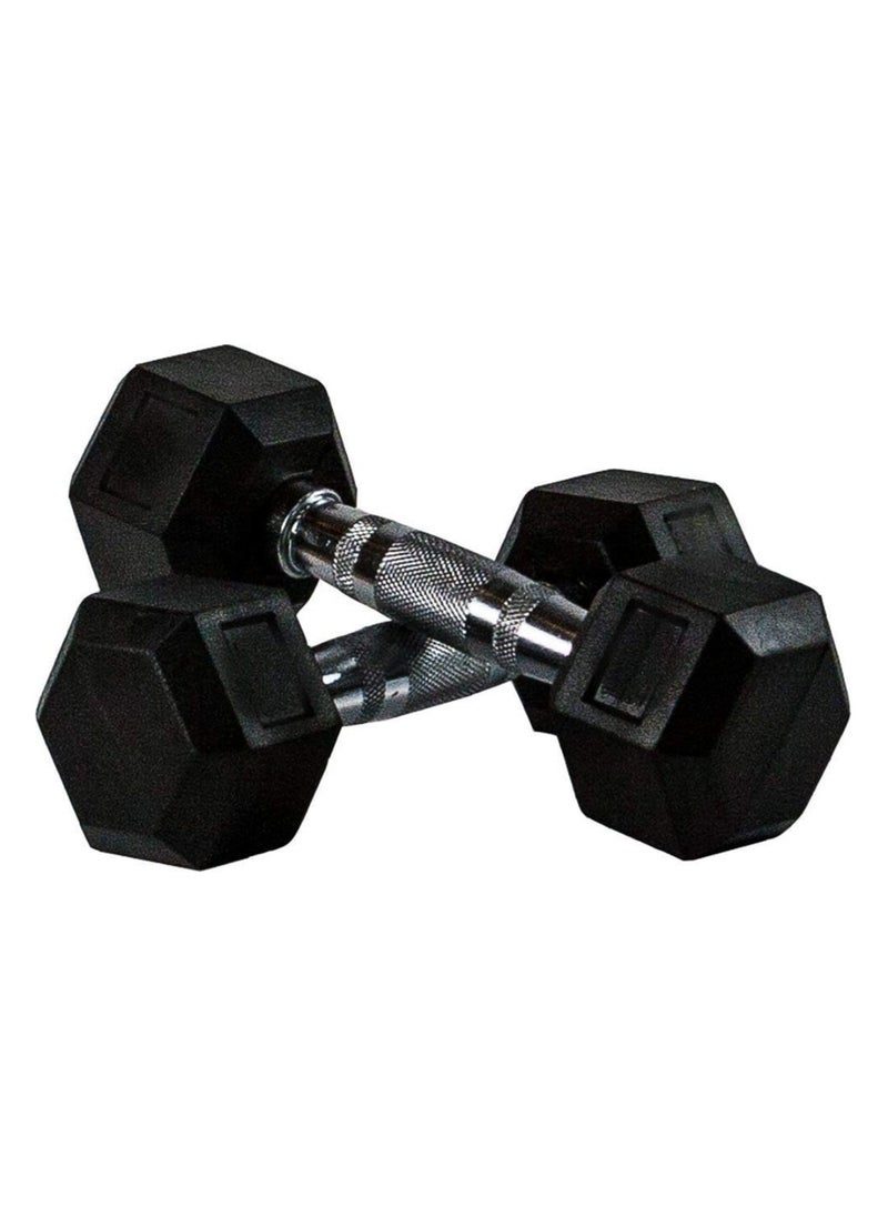 Sky Land HEX Dumbbell Rubber Coated Cast Iron Hexagonal Dumbbells  5KG * 2 for Professional Exercise | Premium Hand Weight Dumbbell | Strength Training Equipment | Full Body Workout EM-9260-5  - Image 1
