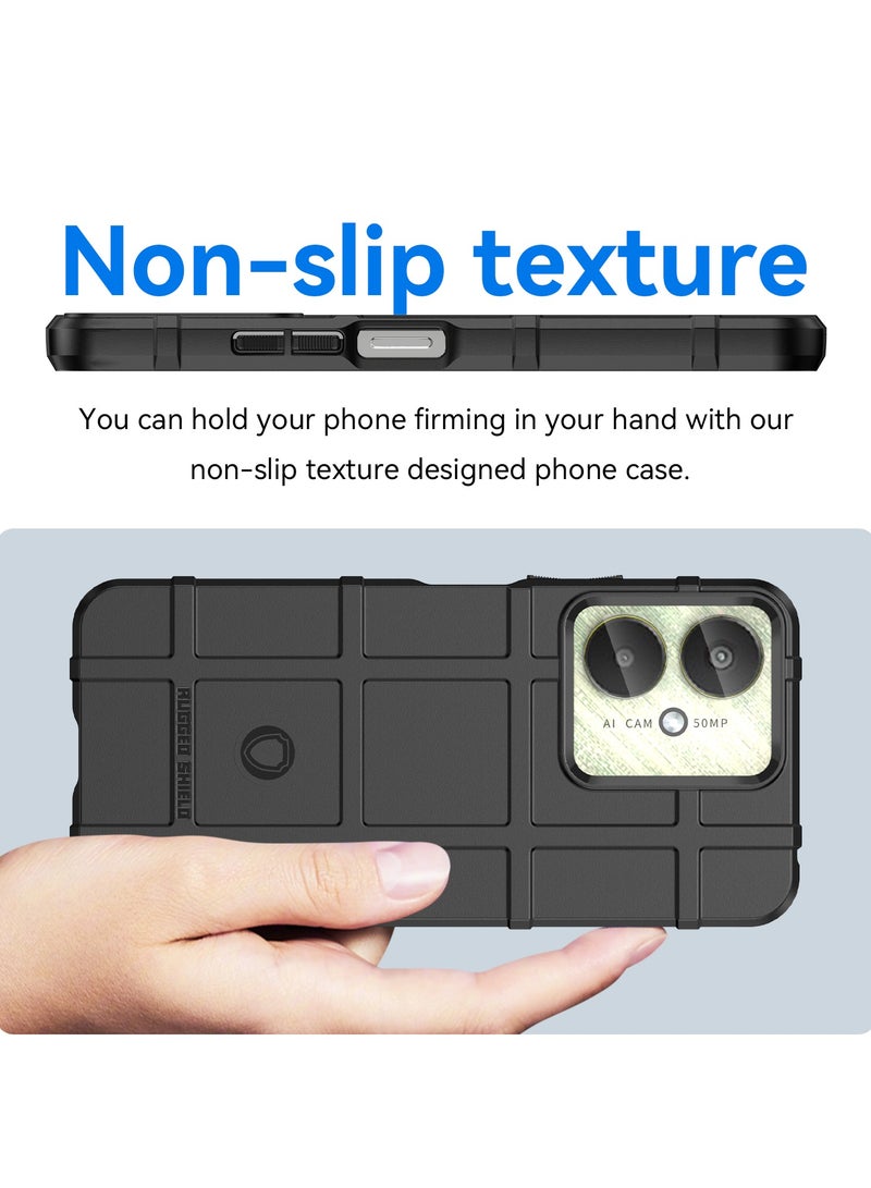 URBBKING Shockproof Protection Phone Case for Redmi 13C 4G/Redmi 13C 5G/Poco M6 5G/Poco C65 4G Black - Image 4