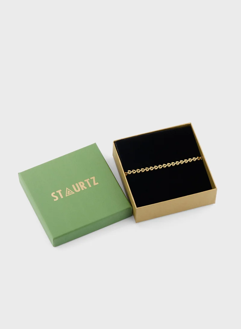Staurtz Linked Heart Bracelet