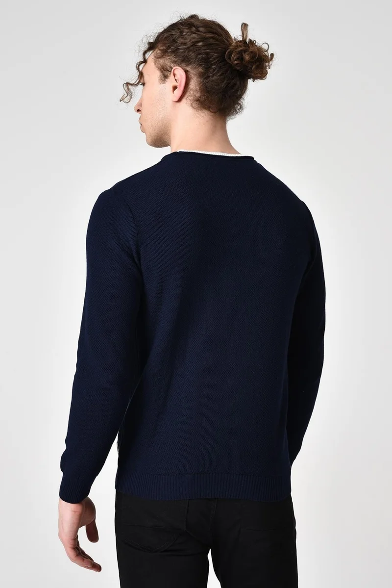 الكسندر جاردي Crew Neck Garnished Sweater (E22-5704)