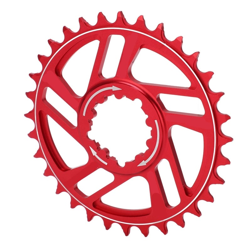 LeBycle Direct Mount Chainring 32T Aluminum Alloy Mountain Bike Chainring - 3mm Offset Anodized Red for 8-11 Speed Smooth Ride - Image 2