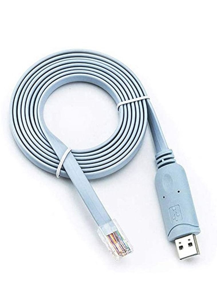 ليدين كبل وحدة تحكم USB من USB إلى كابل RJ45 من الملحقات الأساسية لمفاتيح Cisco NETGEAR Ubiquity LINKSYS TP-Link لأجهزة الكمبيوتر المحمولة في نظام التشغيل Windows Mac Linux  - Image 1