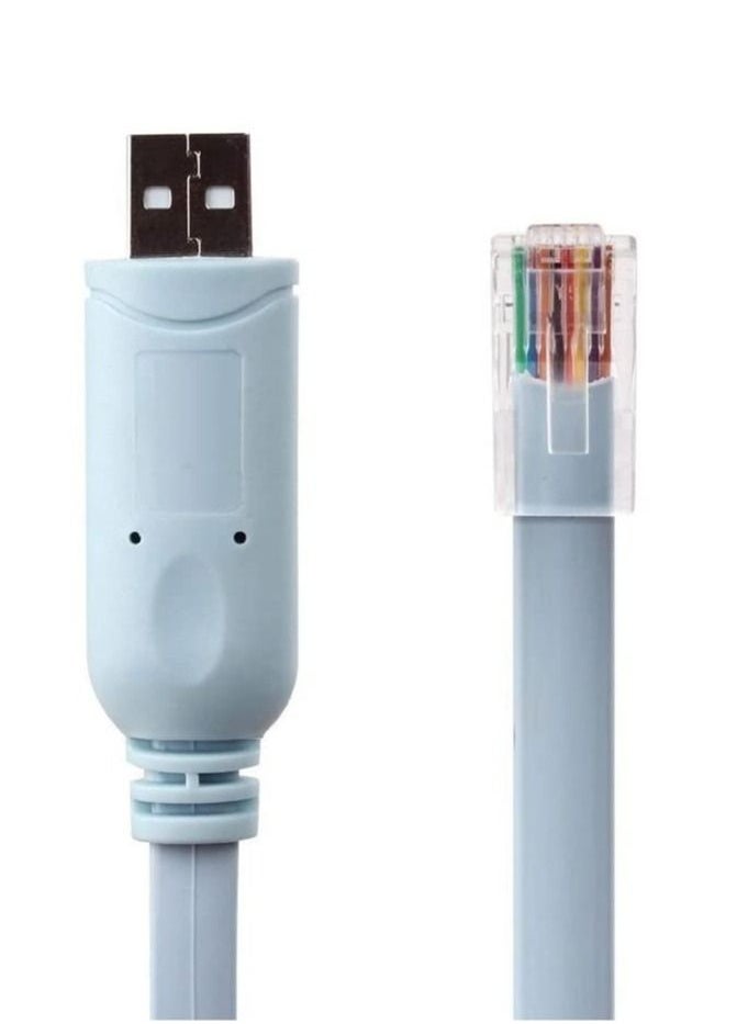 ليدين كبل وحدة تحكم USB من USB إلى كابل RJ45 من الملحقات الأساسية لمفاتيح Cisco NETGEAR Ubiquity LINKSYS TP-Link لأجهزة الكمبيوتر المحمولة في نظام التشغيل Windows Mac Linux  - Image 2