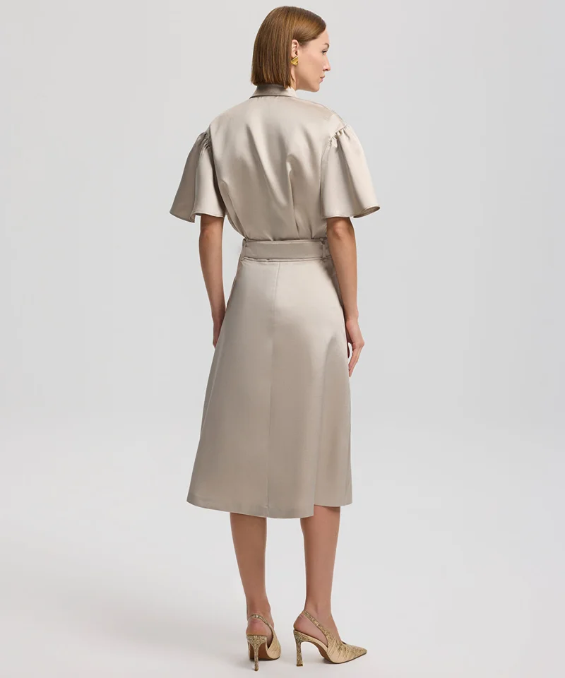 Ipekyol Belted Satin Skirt