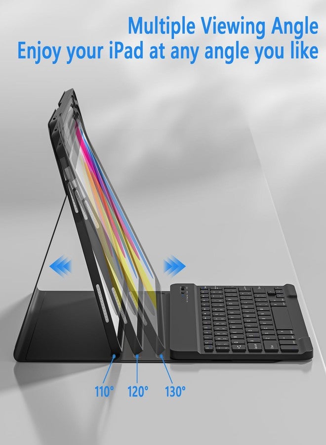 تاييانج جراب TaIYanG لجهاز iPad من الجيل العاشر مع لوحة مفاتيح لجهاز iPad 10.9 بوصة (إصدار 2022)، أسود - Image 5