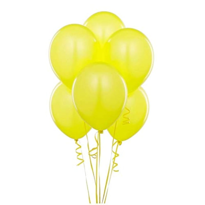 Balloonistics Metallic Shiny Peal Finish Balloons - Pack of 25 (Yellow) - Image 4