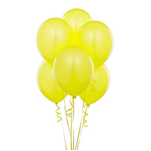 Balloonistics Metallic Shiny Peal Finish Balloons - Pack of 25 (Yellow) - Image 3