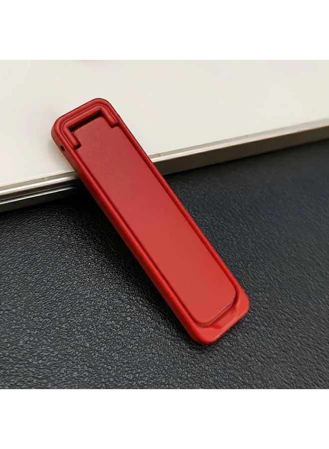 Ultra Thin Mini Metal Folding Phone Stand Portable Smartphone Desk Holder Red - Image 1