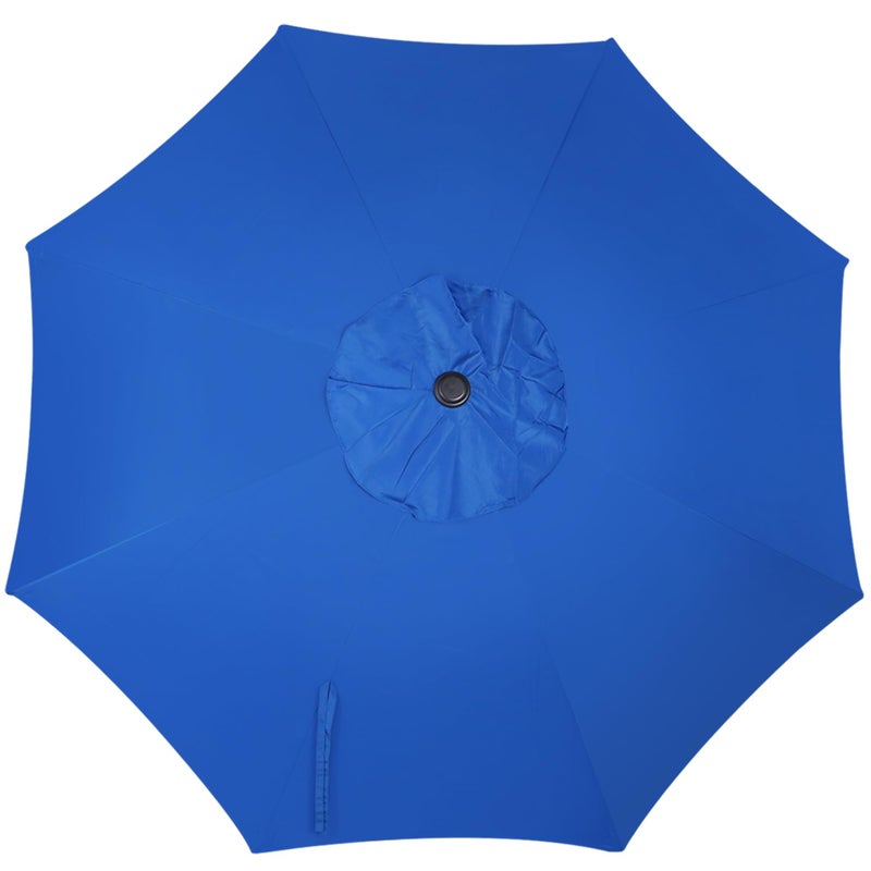 Blissun 9' Outdoor Patio Umbrella, Outdoor Table Umbrella, Yard Umbrella, Market Umbrella with 8 Sturdy Ribs, Push Button Tilt and Crank, Royal Blue - Image 4