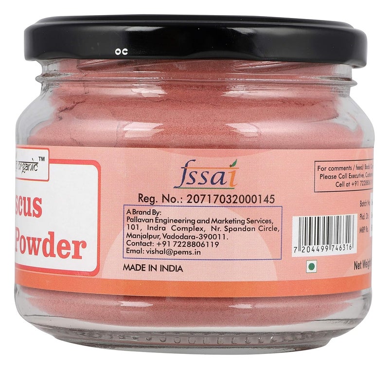 Go Organic Hibiscus Powder For Skin And Hair 150 gGlass Jar Packing - Image 3