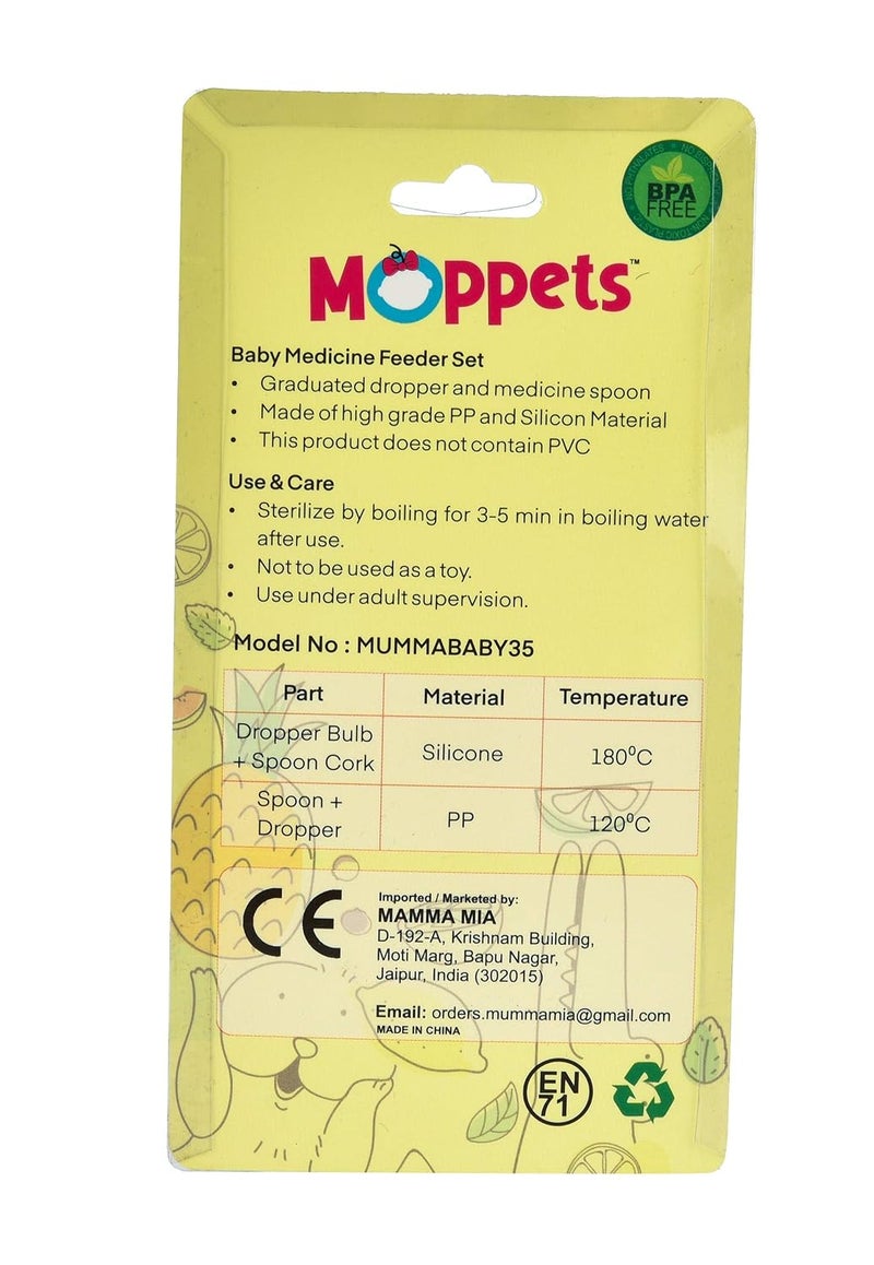 Moppets Baby Medicine Feeder Set with Graduated Dropper and Spoon (Blue)(Pack of 1) - Image 4