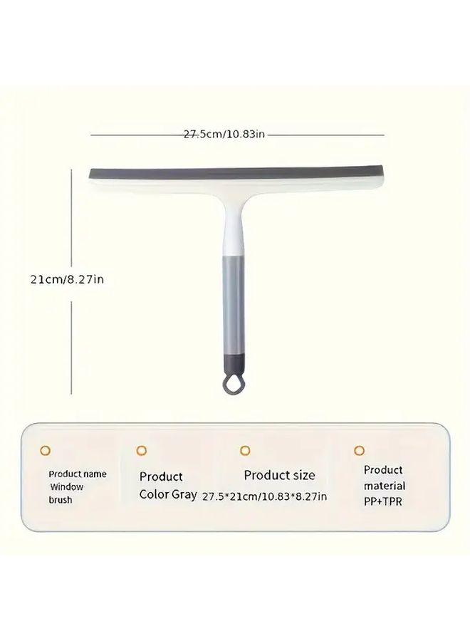Grey Multifunction Glass Scraper No Residue Ergonomic Grip for Shower Door Home Car - Image 3