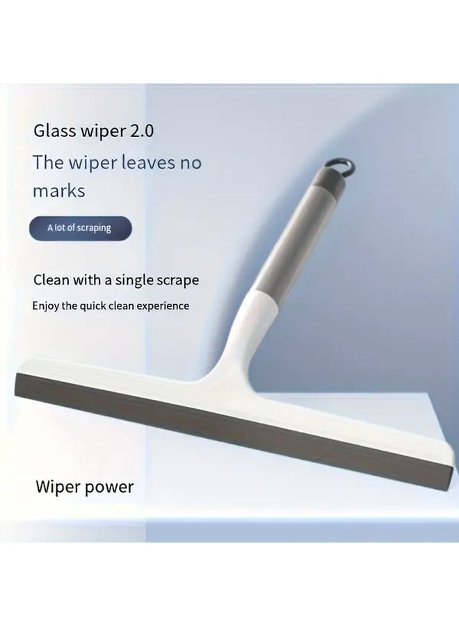 Grey Multifunction Glass Scraper No Residue Ergonomic Grip for Shower Door Home Car - Image 1