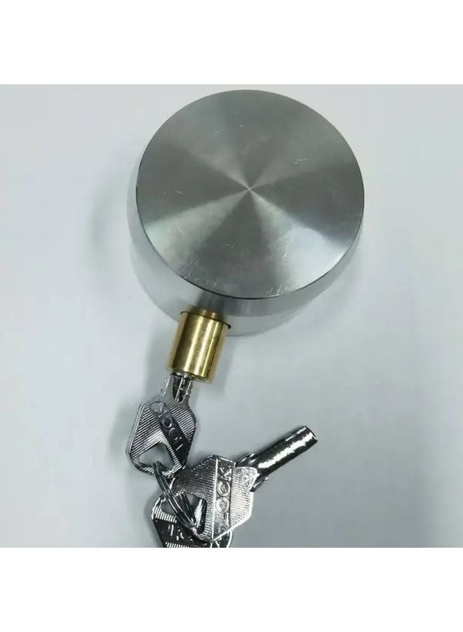 Heavy Duty Silvery Hockey Puck Trailer Lock Anti Shear Anti Saw Tamper Proof Security Cylinder - Image 4