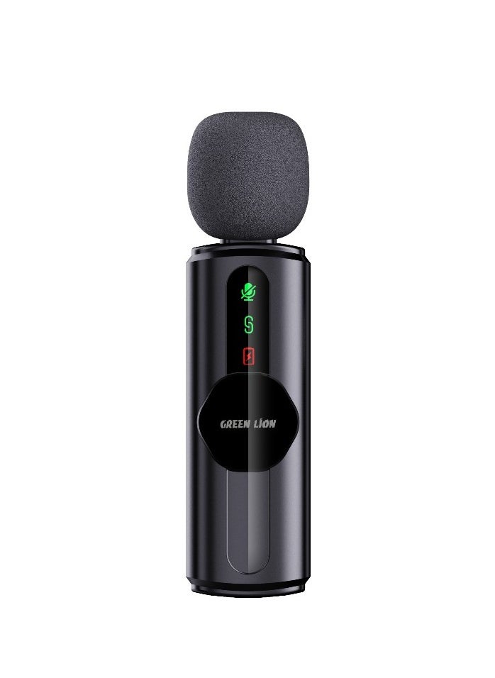 GREEN LION - GM-76X Dual Microphones with 3-Level Noise Cancelation / LED Display / Real Time Monitoring/ Ultra Low Delay / 360 degree Omnidirectional / Type-C / USB-A / Lightning - Black - Image 1