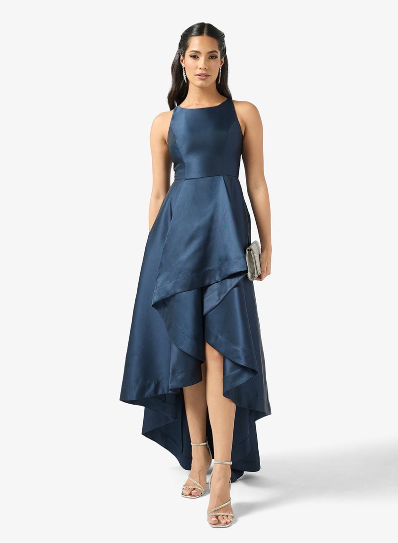 Adrianna Papell Asymmetrical Hem Midi Dress - Image 4