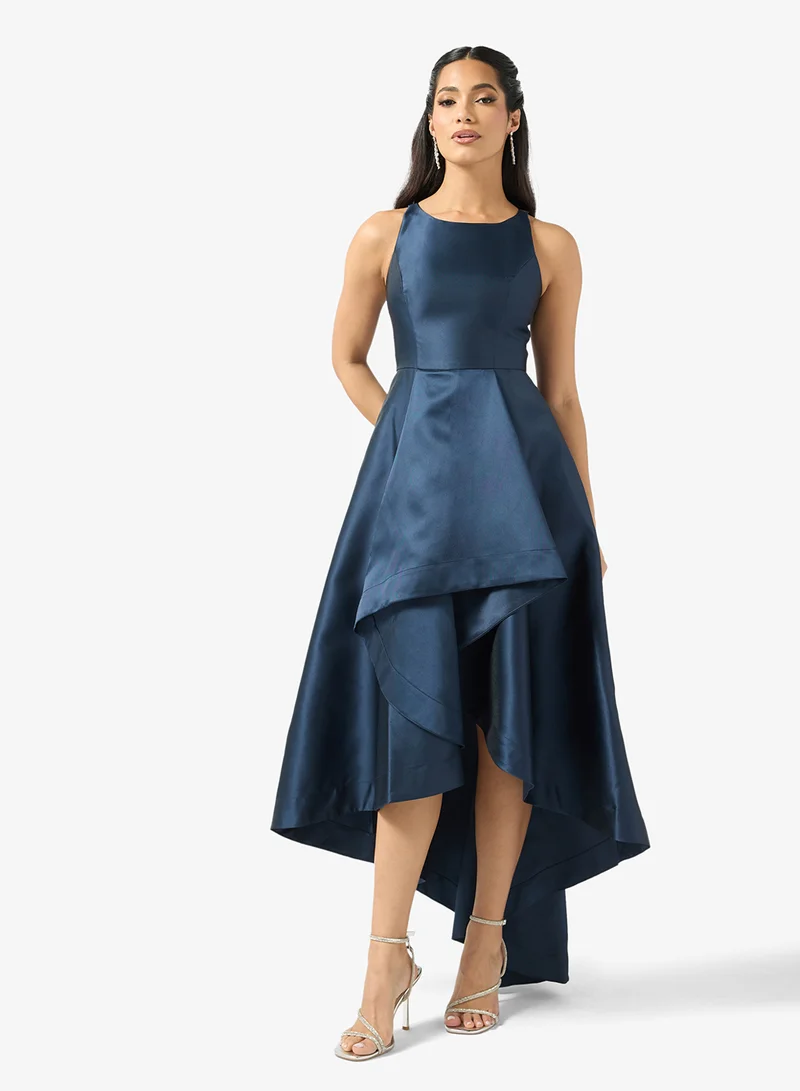 Asymmetrical Hem Midi Dress