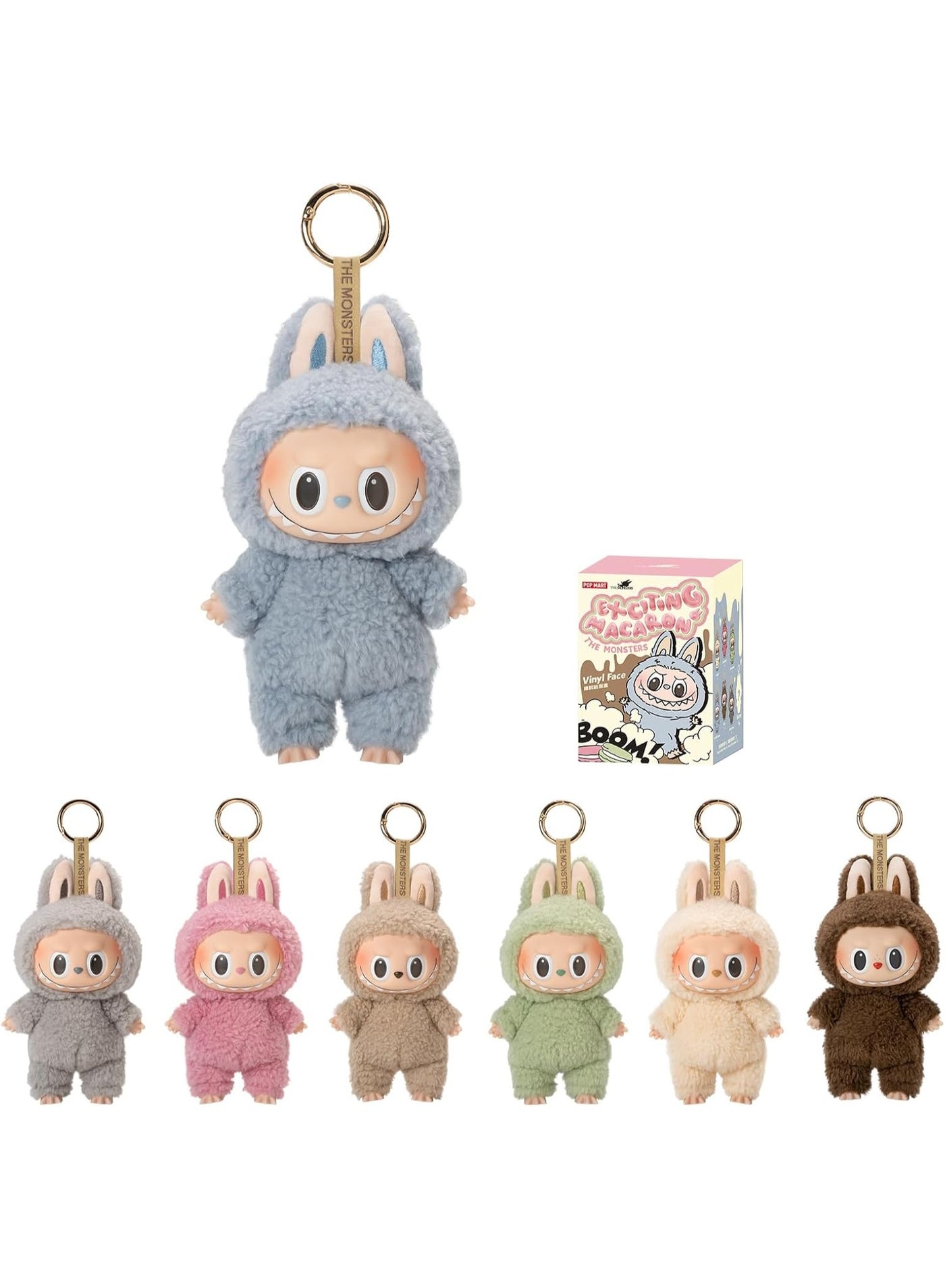 Pop Mart x Bunny The Monsters Labubu – 17cm Plush Keychain & Vinyl Blind Box Figure, Cute Collectible Toy, Bag Charm & Home Décor Gift for Kids & Teens