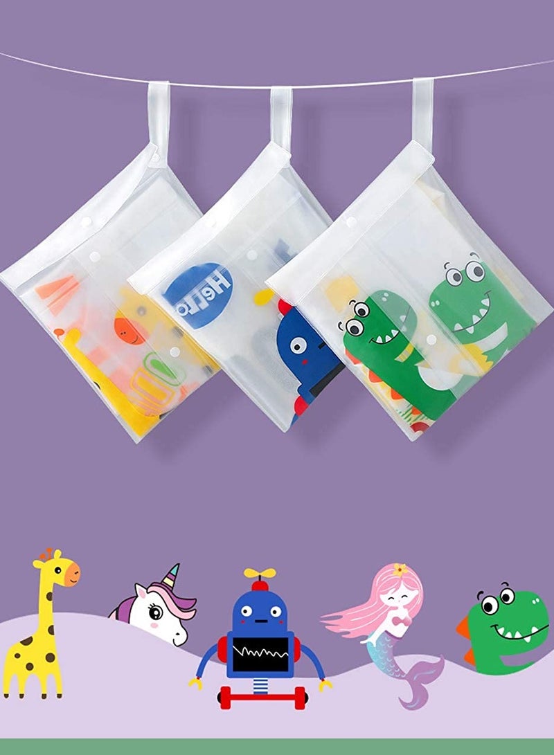 Boys Girls Hooded Rain Poncho Durable Reusable Kids Raincoat Kindergarten Student Rainwear EVA Transparent Kids Cartoon Raincoat - Image 4