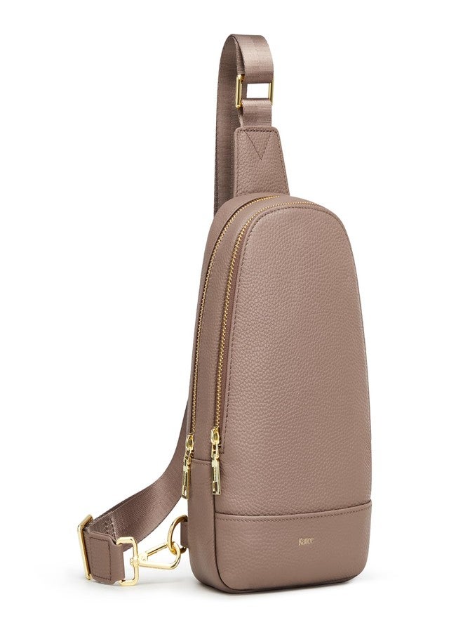 Kattee Sling Bag for Women Crossbody, Soft Leather Fanny Packs for Women, Small Crossbody Chest Bag with RFID Blocking - Image 1