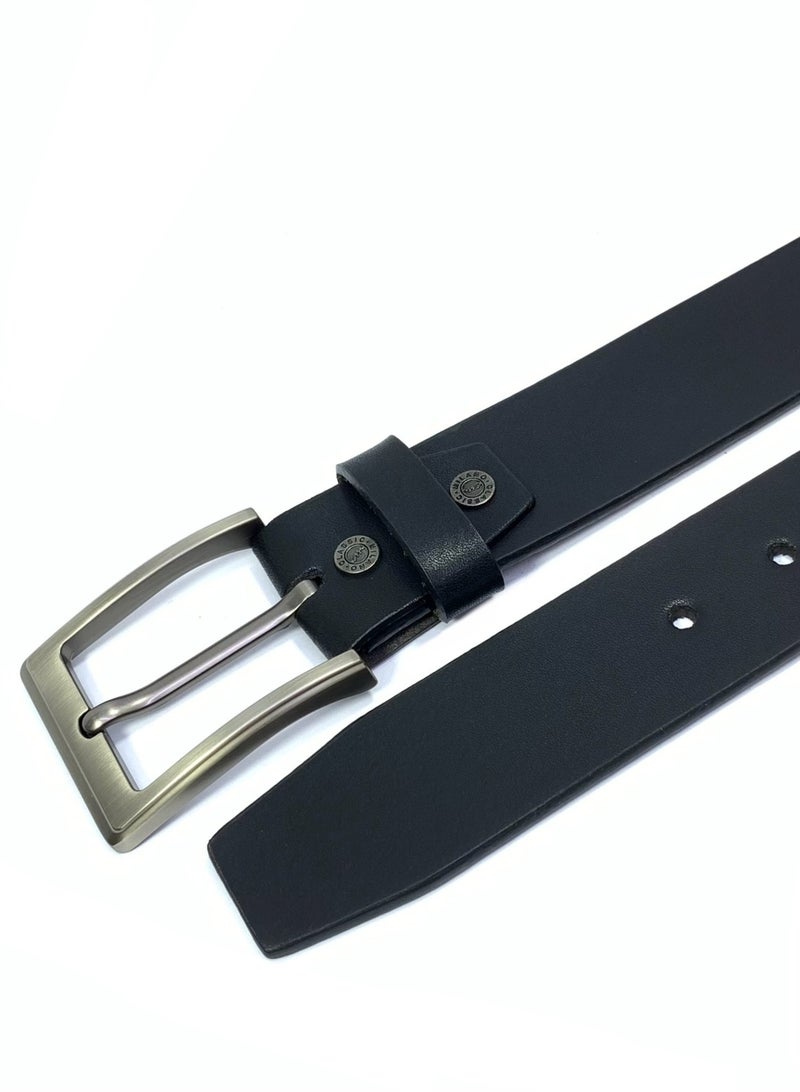 Classic Milano Genuine Leather Belt Men - Semi-Casual Men's Belts & Party Wear Belt, Casual Outfits, Gifts - Black & Brown Men’s Leather Belt for Men - Image 2