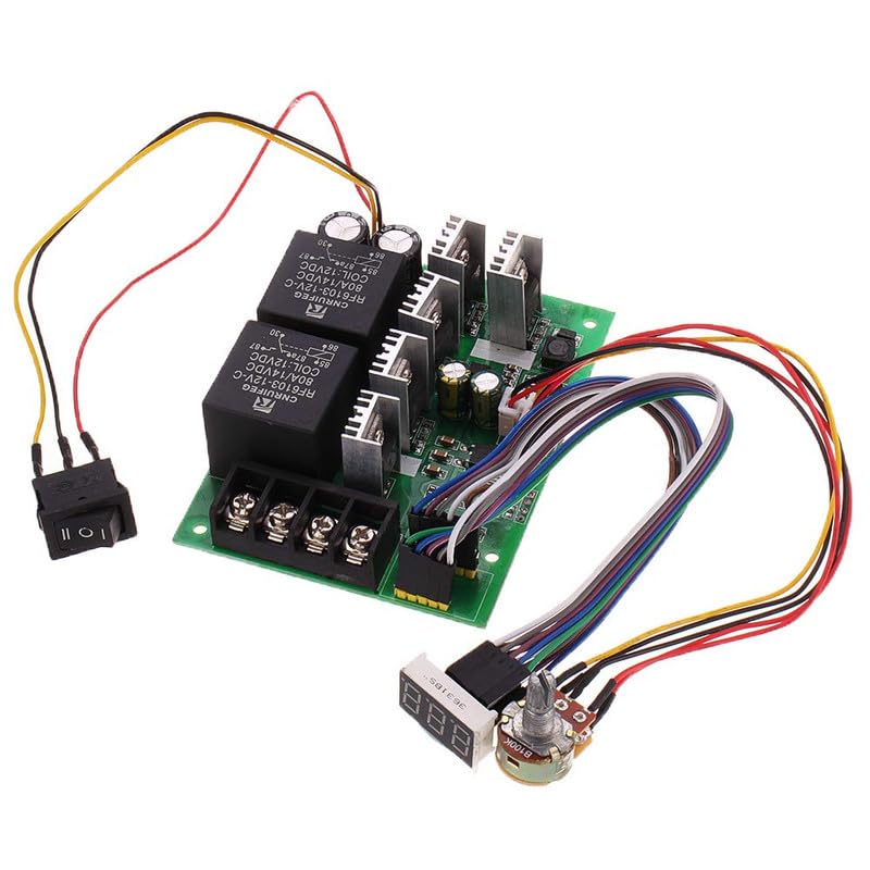 REES52 PWM DC Motor Speed Controller DC 10-55V Digital LED Display 0-100% Adjustable Drive Module Input MAX 40A-60A 12V 24V 36V 48V - Image 1