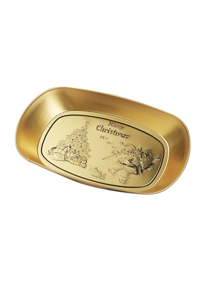 Hanghaijia - Gold Tinplate Outdoor Products Camping Tableware, Home Kitchen Fruit Dried Fruit Food Vegetable Storage Tray - Image 1