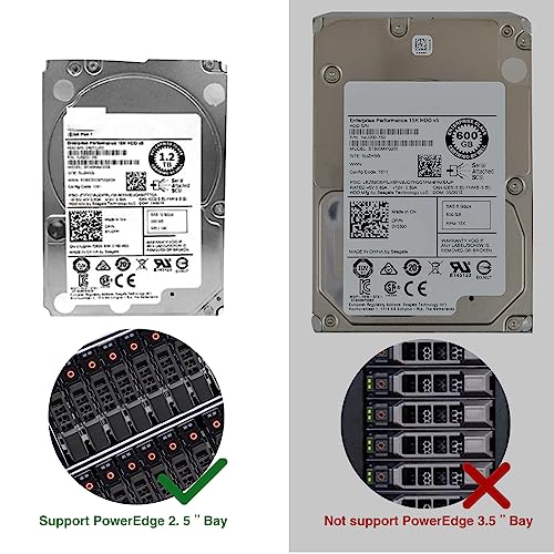 Heretom 2.5" SAS SATA Hard Drive Tray Caddy Compatible with Dell G176J PowerEdge R610 T610 R620 R710 T710 R720 R815 R820 - Image 3