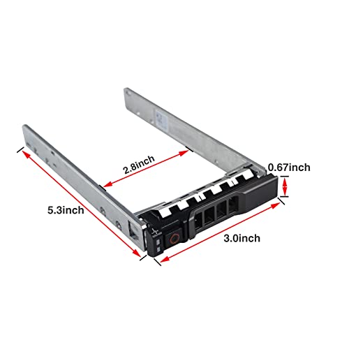 Heretom 2.5" SAS SATA Hard Drive Tray Caddy Compatible with Dell G176J PowerEdge R610 T610 R620 R710 T710 R720 R815 R820 - Image 5